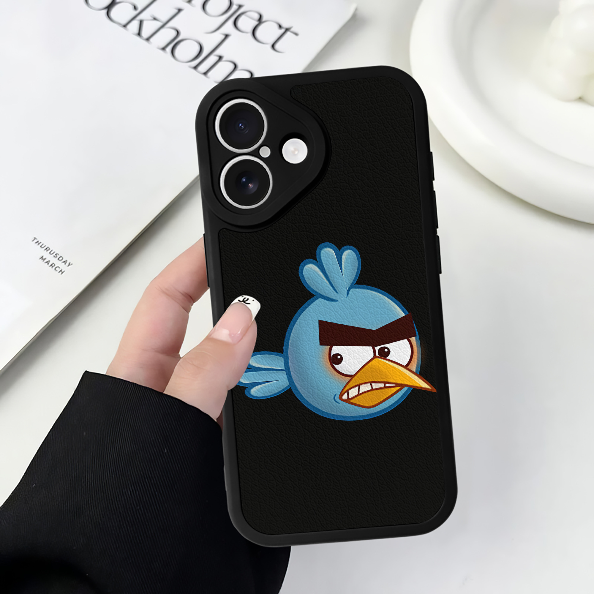 （画像用） Angry Birds アングリーバード 【iPhone 16シリーズ対応】シリコンスマホケース（レザー調） 材質：シリコン